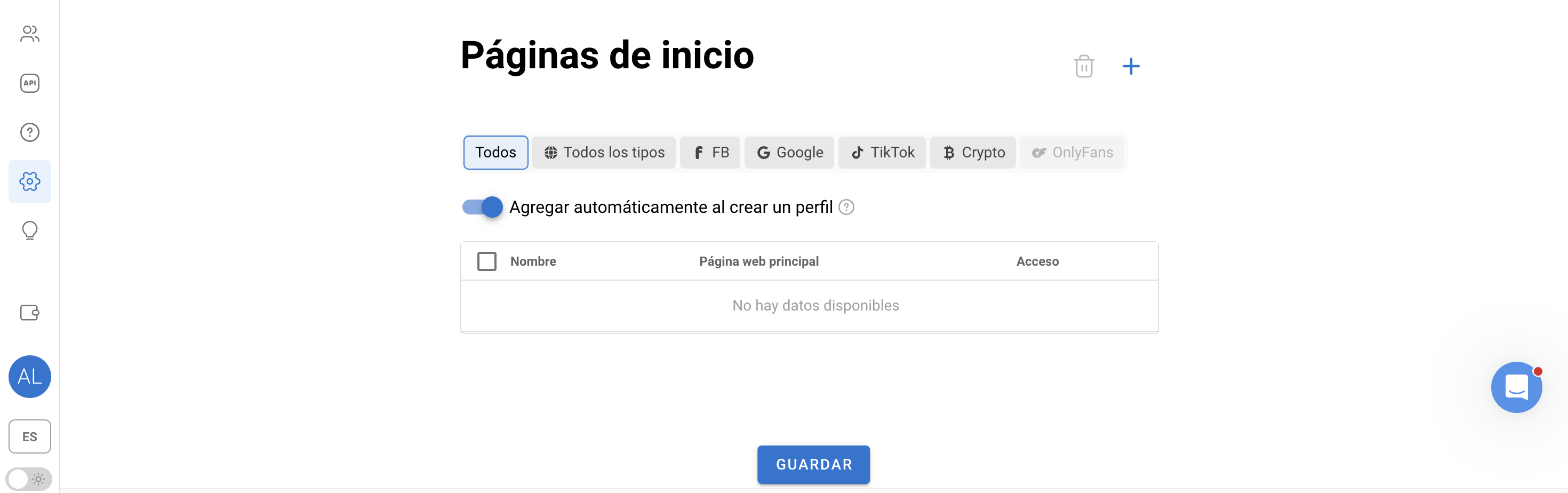Dolphin Anty — Configuración de perfiles (4)