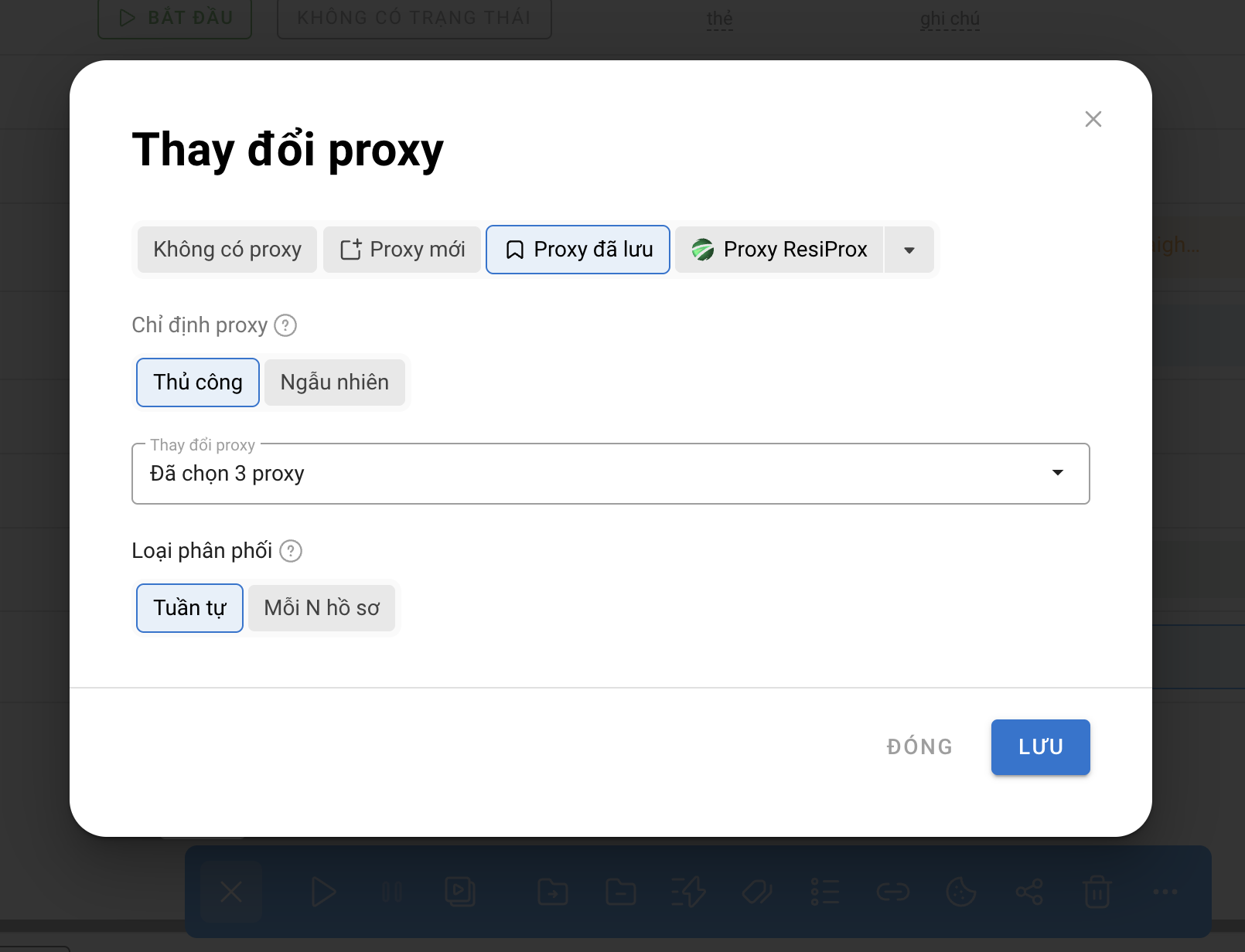 Dolphin Anty — Thiết lập proxy (11)