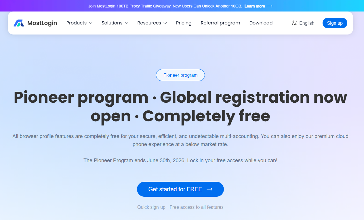 Định giá tiết kiệm chi phí của MostLogin